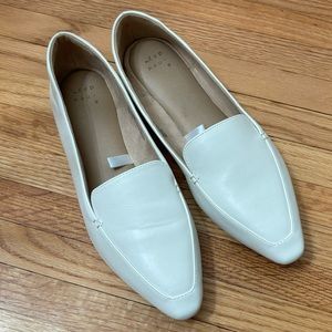 White “A New Day” Flats